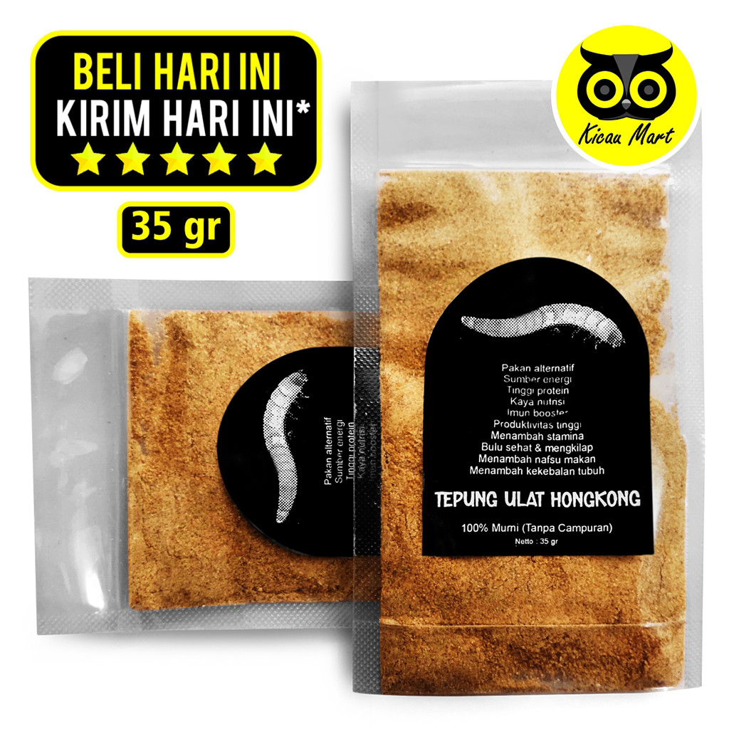 KICAU MART PAKAN MAKANAN BURUNG MURAI KACER CIBLEK PLECI ANIS EF VOER TEPUNG ULAT HONGKONG KERING
