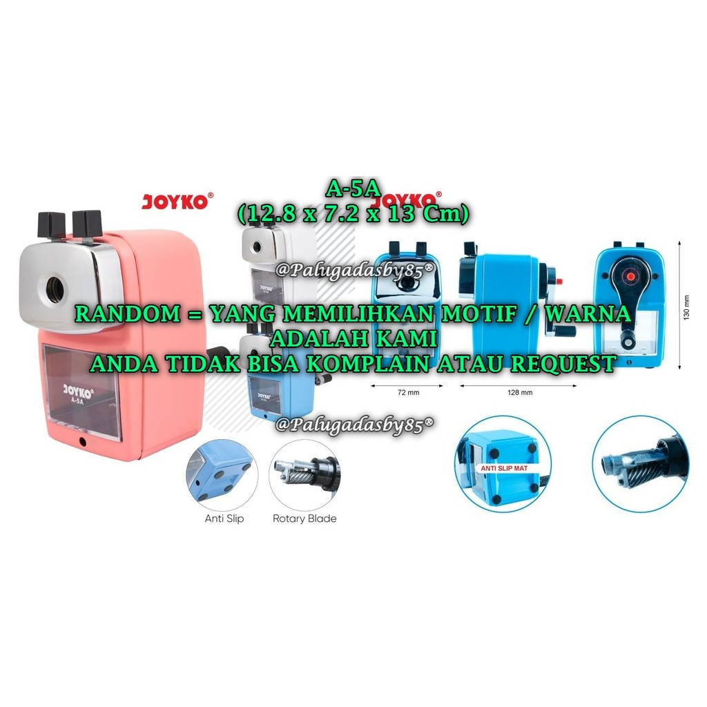 

(1 Biji) GROSIR Rautan Meja Putar JOYKO A-5A / Sharpener Rautan Serutan Putar Joyko A-5A (1 Biji)