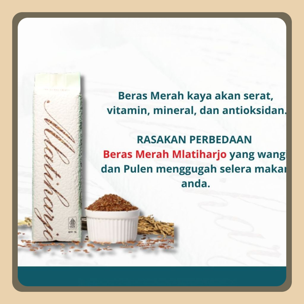 

Beras Merah sehat, Indeks Glikemik Rendah, Diet, Diabetes (Beras Khusus Mlatiharjo) 1 Kg