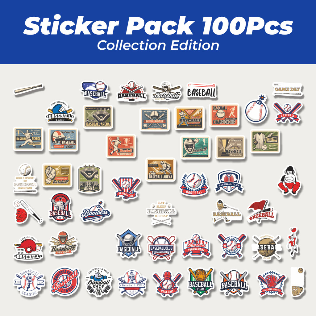

Hot Stiker Baseball Fun Club Baseball Lucu Anti Air Stikers Berperekat Waterproof Sticker Decal Buat Motor Helm Buku Journal Koper Casing HP Laptop Botol Minum