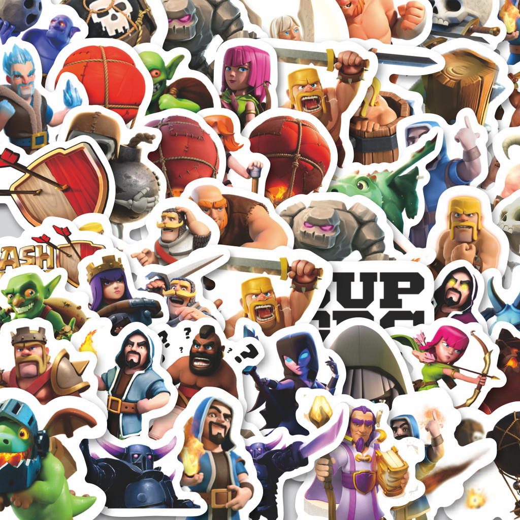 

Stiker Cutting Pack Stiker Game Clash of Clans Isi 100Pcs Series Aesthetic Lucu Keren Untuk Koper Bahan Vynil