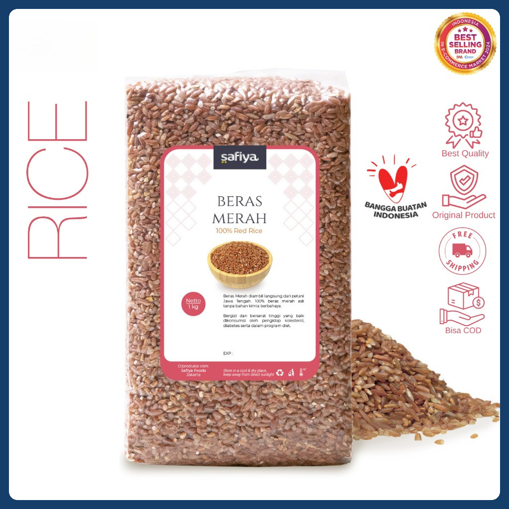 

Safiya Beras Merah Organik 1 Kg Beras Pecah Kulit Premium