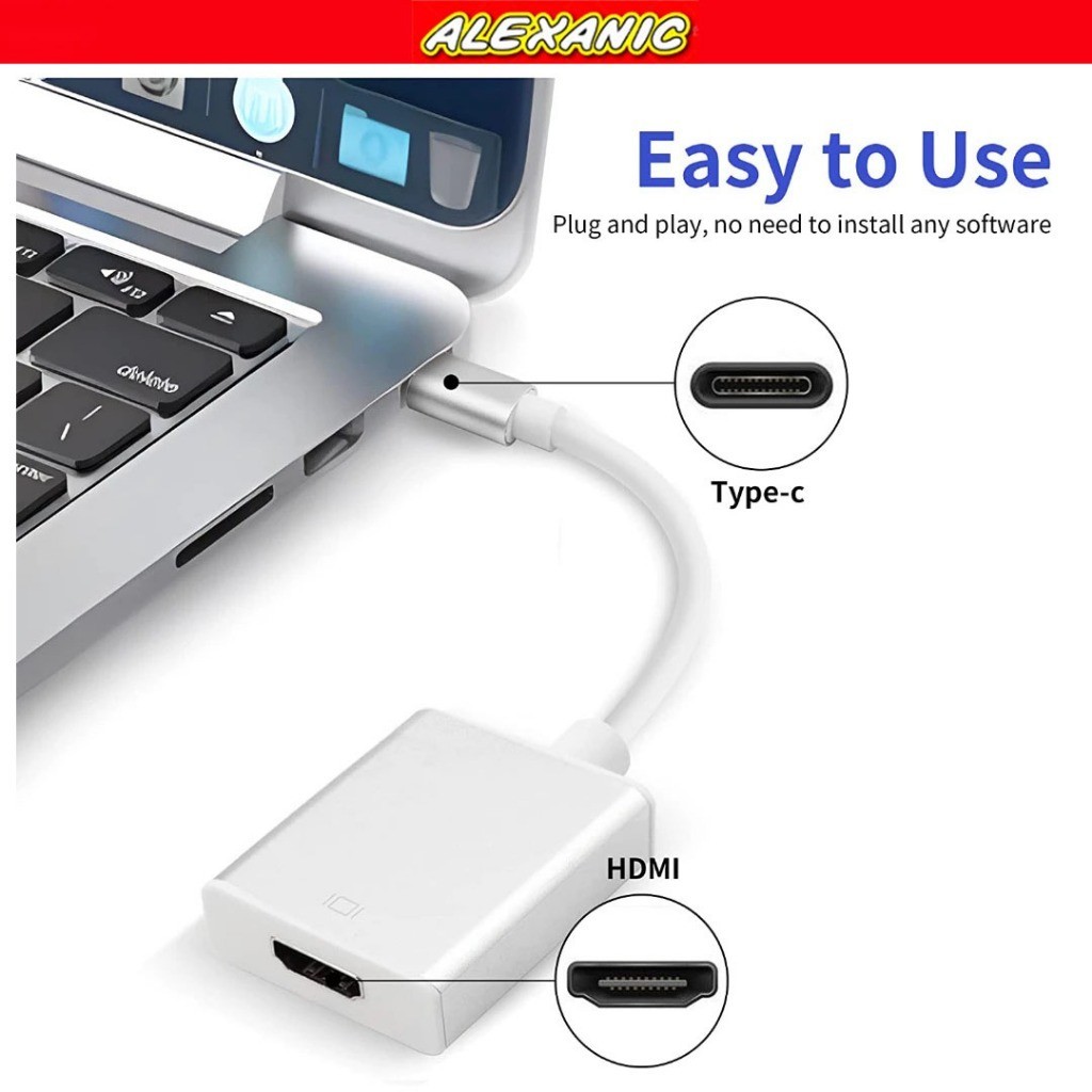 Converter Type C to HDMI | Konverter USB 3.1 Type-C to HDMI | Adapter Type C to HDMI