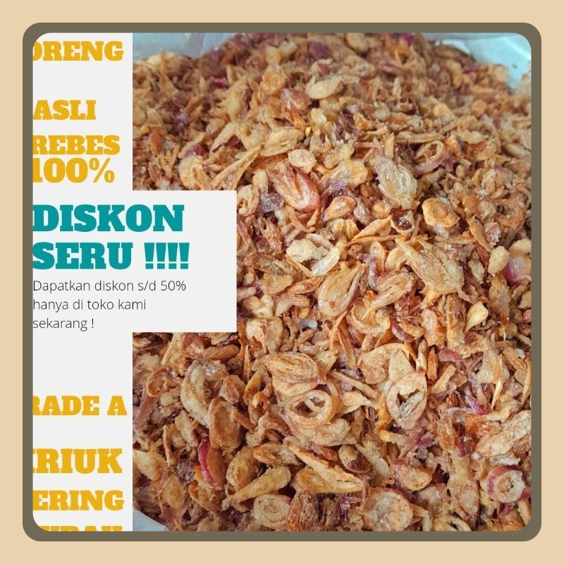 

1kg Bawang Goreng Asli Brebes Murni Premium 1kg Brambang Goreng Asli Brebes Premium 1kg Bawang Merah Goreng Asli Brebes berkualitas Higenis Murni