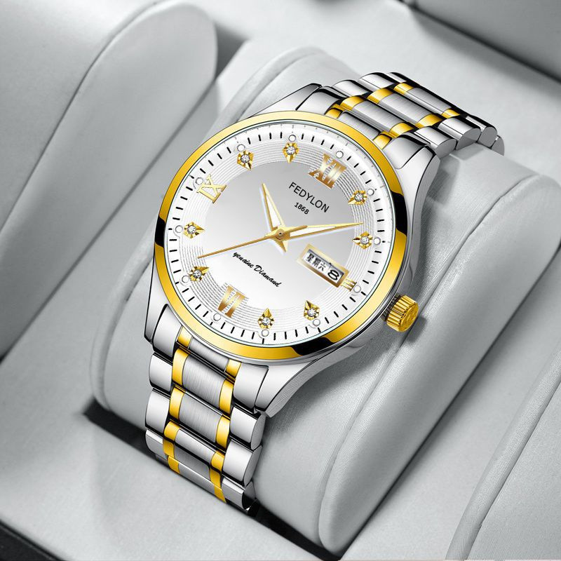 

Fortelun Jam Tangan Elektronik Pria Gerakan Otomatis Baru Bercahaya Tahan Air Kalender Ganda Gaya Korea Jam Tangan Kuarsa Mekanik