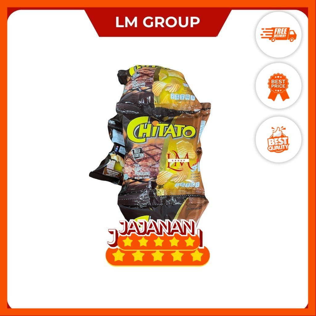 

Chitato Potato Chips Sapi Panggang/Chitato Lite Rumput Laut 1 Renceng Isi 10 pcs Jajanan Termurah