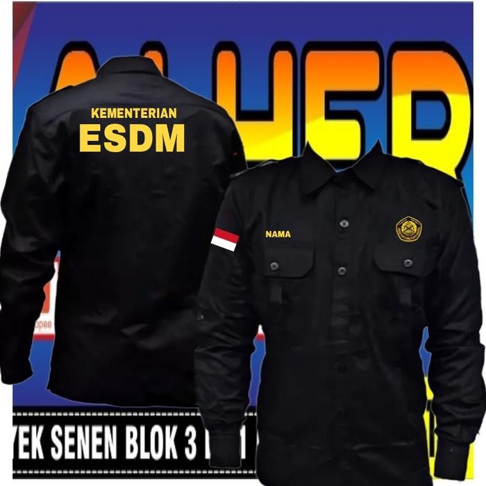 Kemeja kementerian ESDM baju kementerian ESDM kemeja ESDM baju ESDM - lengan pendek, S