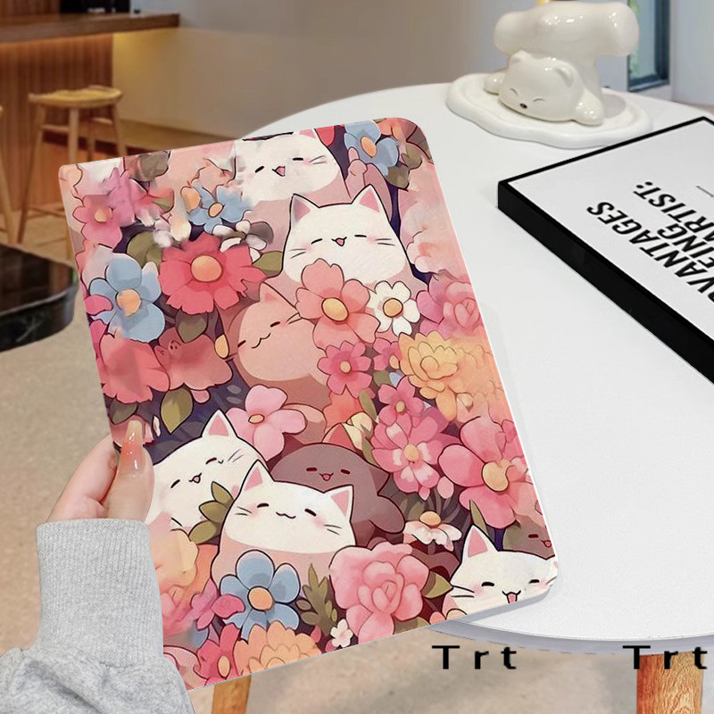 Casing tablet kucing lucu estetik cocok untuk ipad Mini 4/5 7,9 ”Mini 6 8,3 ”Air1/2 Gen 5/6 9,7 ”Gen