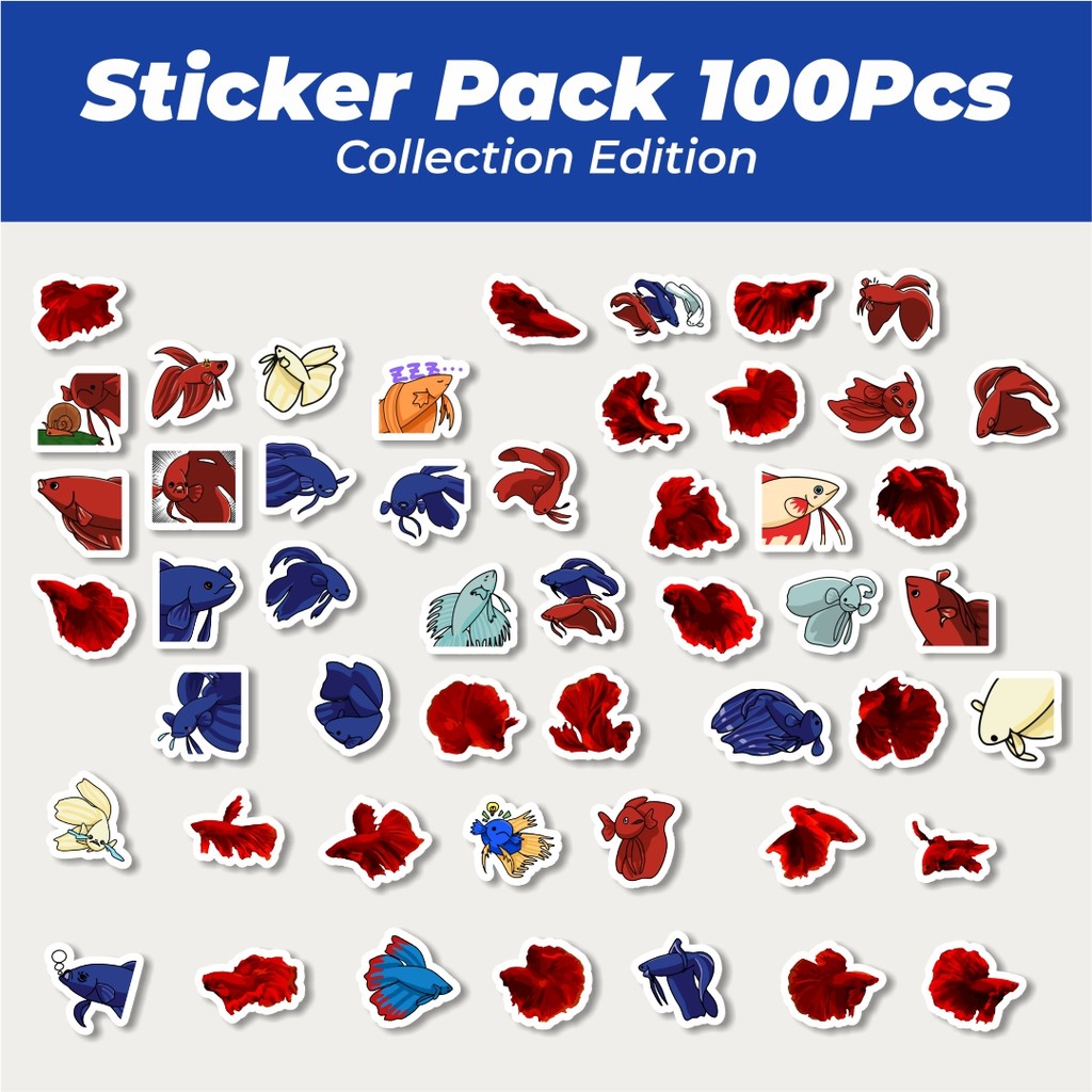 

Hot Sticker Hewan Ikan Cupang Lucu Anti Air Stikers Berperekat Waterproof Sticker Decal Buat Motor Helm Buku Journal Koper Casing HP Laptop Botol Minum