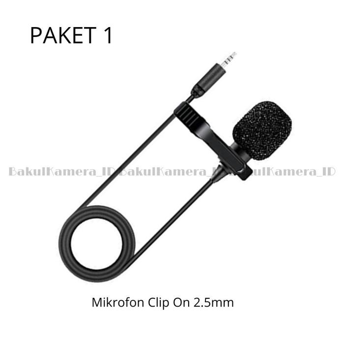 Mic BPRO 5 AE3S Microphone Jack 2.5mm Lavalier Clip On for B-Pro Alpha - PAKET 1