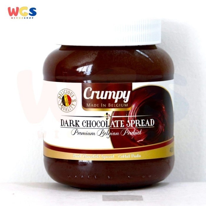 

Crumpy Dark Chocolate Spread 400g – Selai Cokelat Belgia Premium Rasa Dark Chocolate Otentik