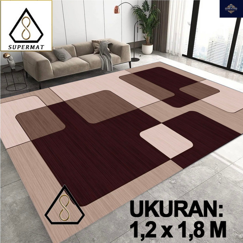 SUPERMAT - Karpet Lantai Eropa Polyester [Uk 180 X 120 CM]