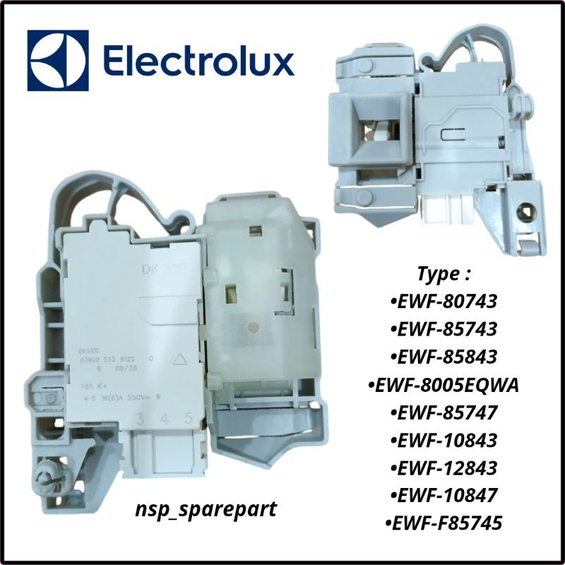 Door Lock Switch Pintu Mesin Cuci Electrolux EWF10843 EWF85743 EWF80473
