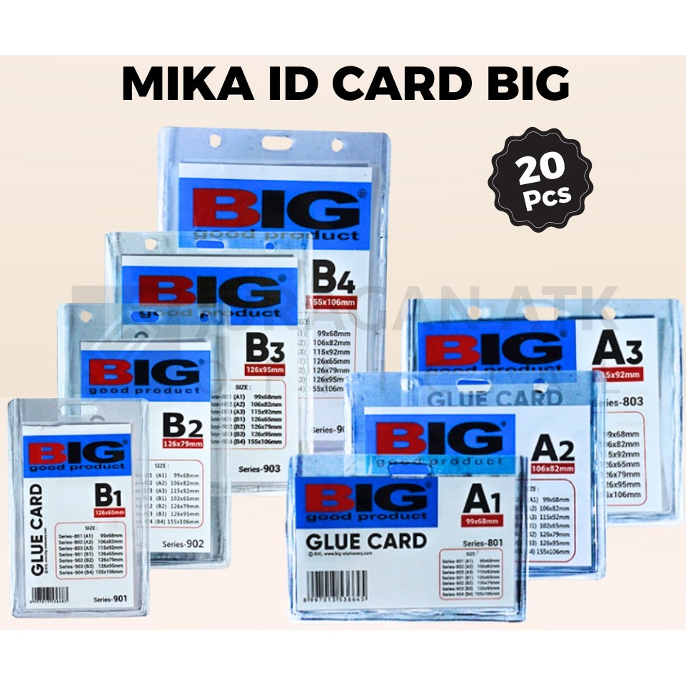 

( 20 Pcs ) Mika ID Card Bening BIG Ukuran A1 A2 A3 B1 B2 B3 B4