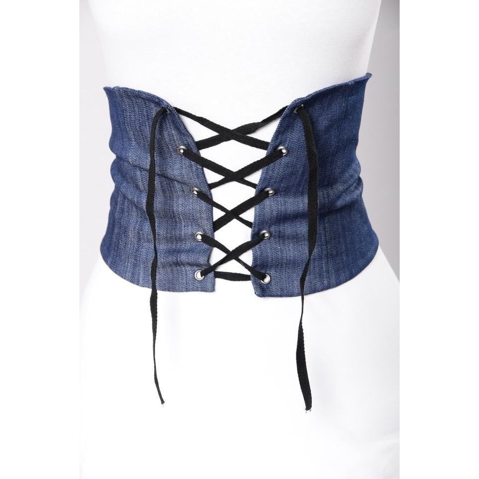 Obi wanita ikat pinggang jeans lebar 18cm by nai belt