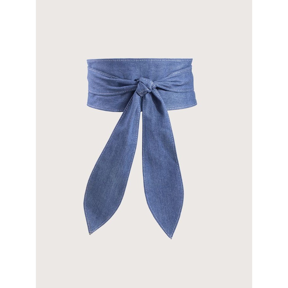 Obi belt jumbo jeans ikat pinggang wanita lilit panjang 2.5m lebar 15cm by nai belt