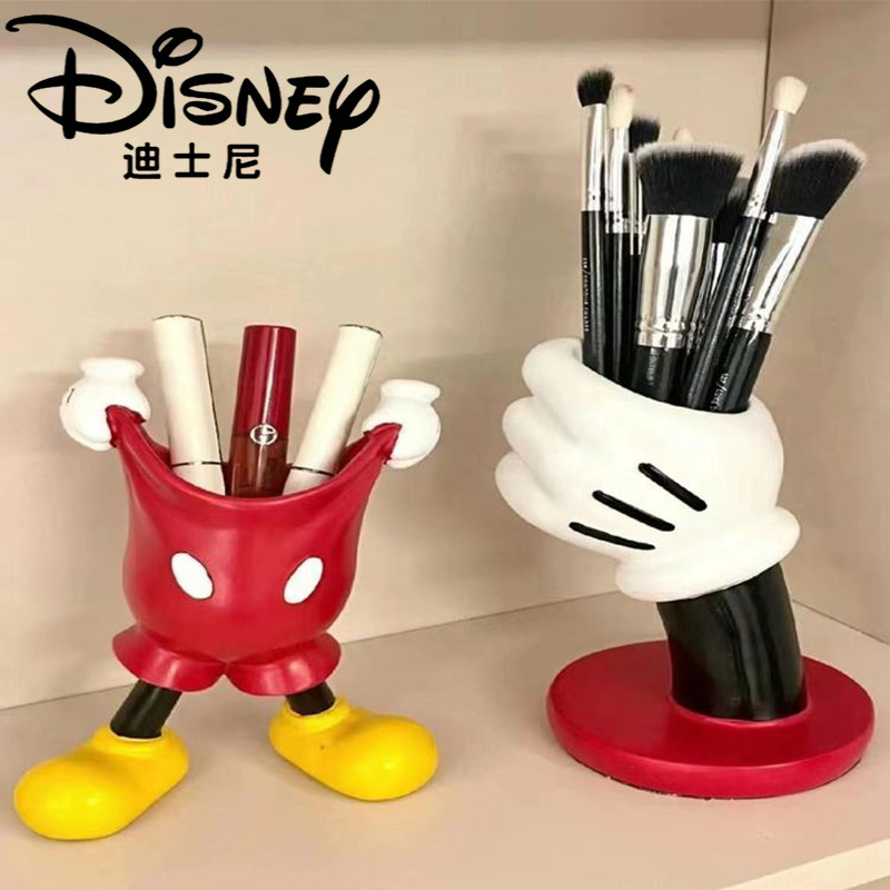 

Kawaii Disney Mickey Glove Pen Holder Anime Cute Cartoon Pencil Stationery Desktop Decoration Student Pen Holder Christmas Gift