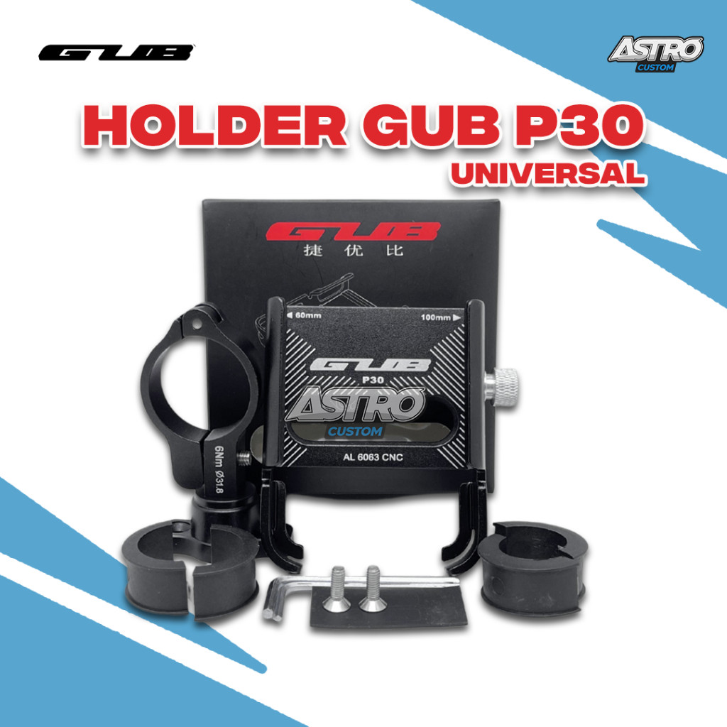 BROKSHOP Holder HP GUB P30 Original Dudukan Motor Phone Holder Vario PCX Nmax Beat Scoopy Aerox Lexi