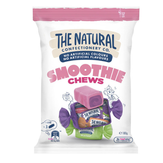 

The Natural Confectionery Co. Smoothie Chews Lollies 180g Australia