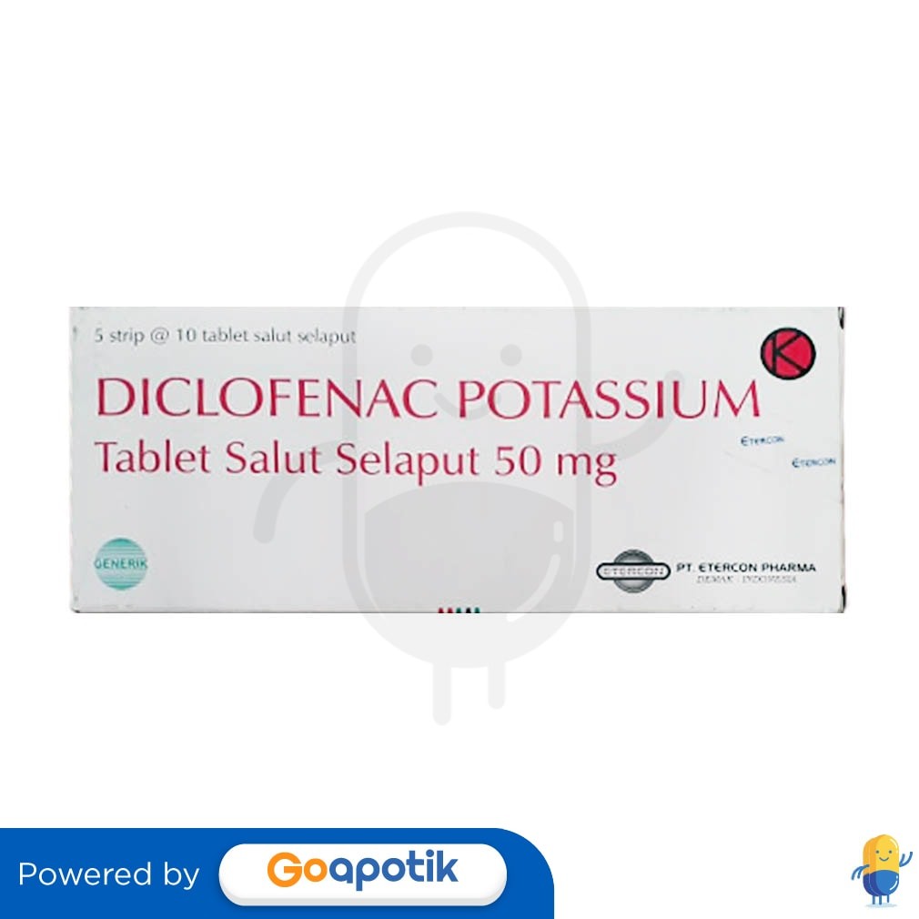 Diclofenac Potassium Etercon 50 Mg Box 50 Tablet