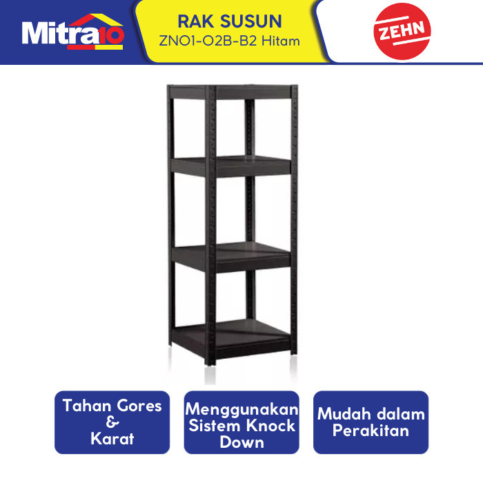 ZEHN ZN01-02B-B2 Rak Besi / Tab Shelving / Metal Rack 4 Layers