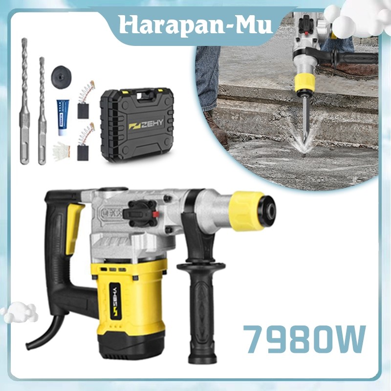 Mesin Rotary Hammer Mesin Bobok Penghancur Tembok Dinding Electric Demolition Rotary HammerNew Stock