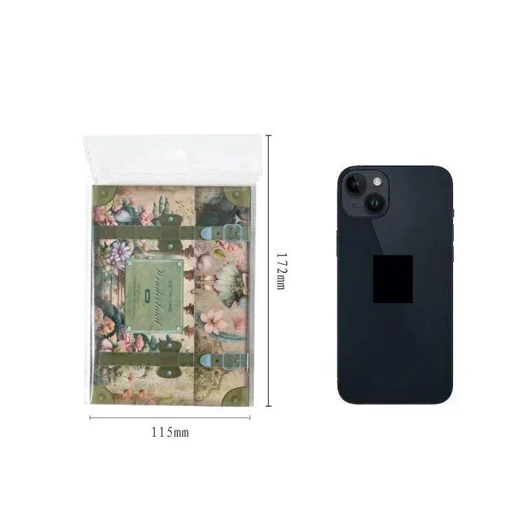 

60Sheets Window Notebooks Writing Background Material Paper Type Base Scrapbook Colored RetroDecoration Pads 172*115mm