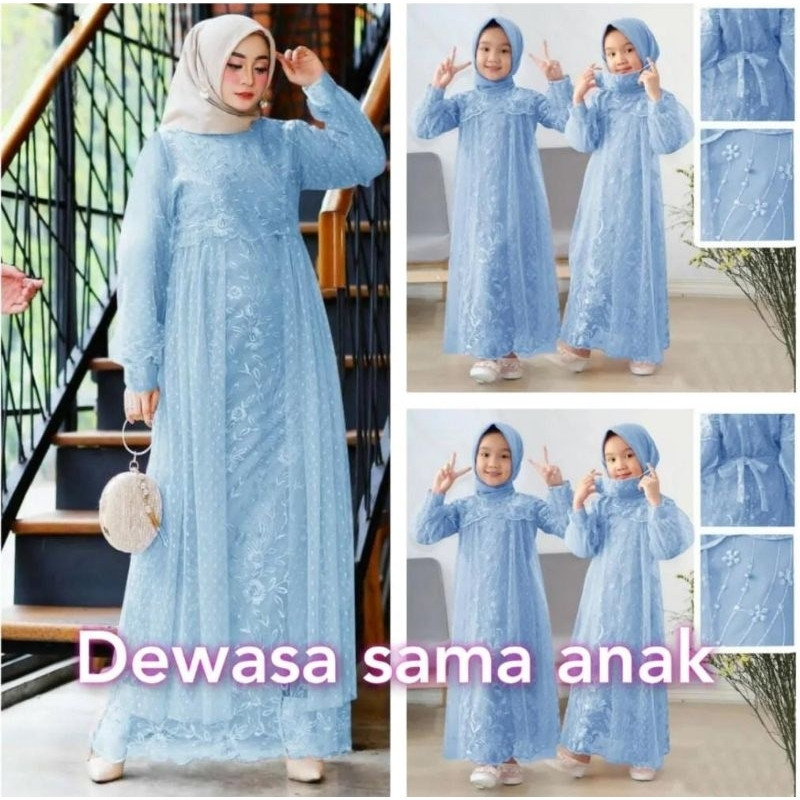 gamis Liana kid dan dewasa / gaun pesta ibu dan anak / gamis ibu dan anak / couple ibu anak