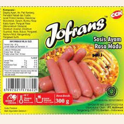 

Jofrans Sosis Ayam Madu 300 - 500 Gr