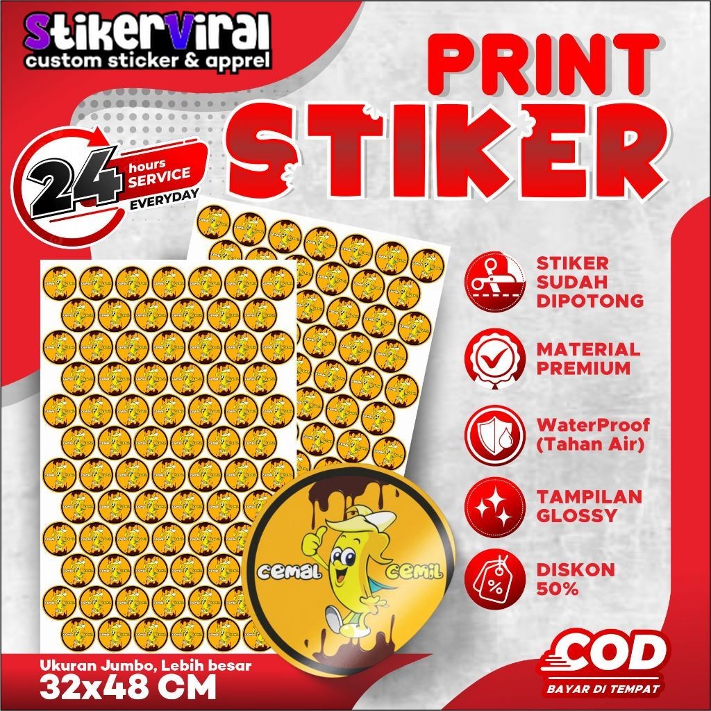 

Cetak Stiker Chromo Cut A3+ Murah Stiker logo produk jualan kualitas bagus HD