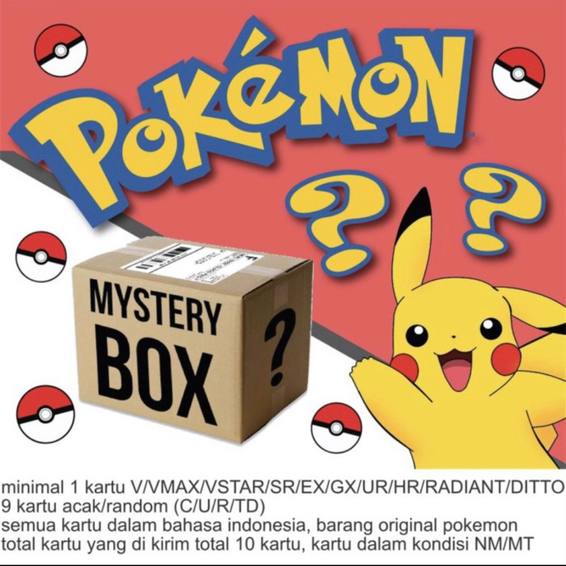 Mystery box pokemon kartu tcg indonesia murah vstar vmax sr hr ur gx