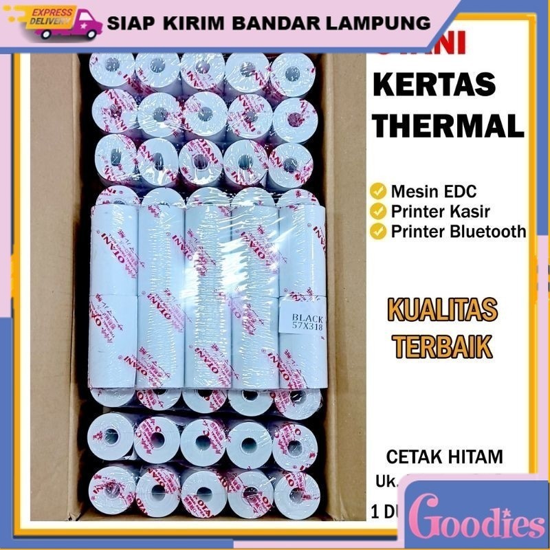 

Otani Kertas Thermal - Kertas Struk - Kertas EDC - Paper Roll EDC 57 x 31mm HANBAI Murah
