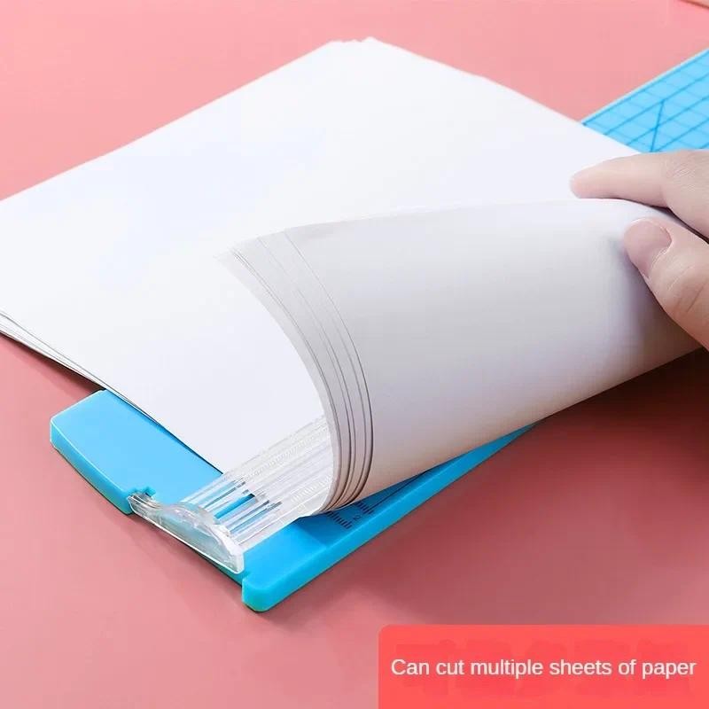 

A4 Guillotine Paper Cutter One-way with Scale Security Safe Guard for Coupon Craft Paper Replaceable Blade Cut Machine