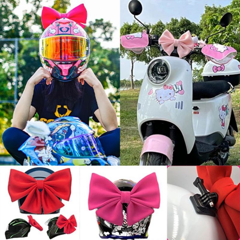 Aksesoris pita helm dan sepeda motor bahan kain satin + houlder mounting camera GoPro