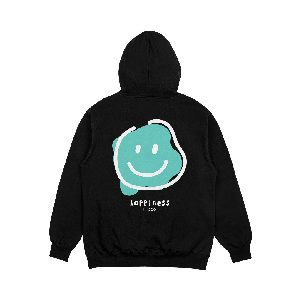 HHSCO - Hoodie Pria Black Happiness