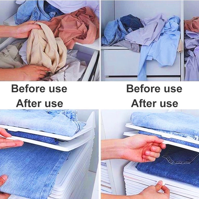 Tatakan Tempat Sekat Alas Perapih Lemari Baju Pakaian Celana Organizer