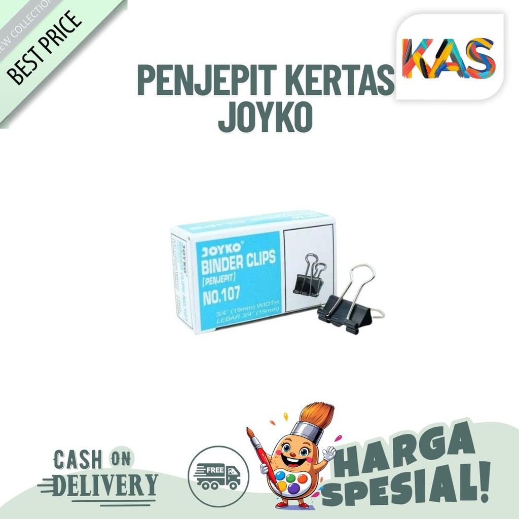 

Binder Clip Joyko No 105 Ukuran 15 mm isi 12 Pcs Penjepit Kertas File-File