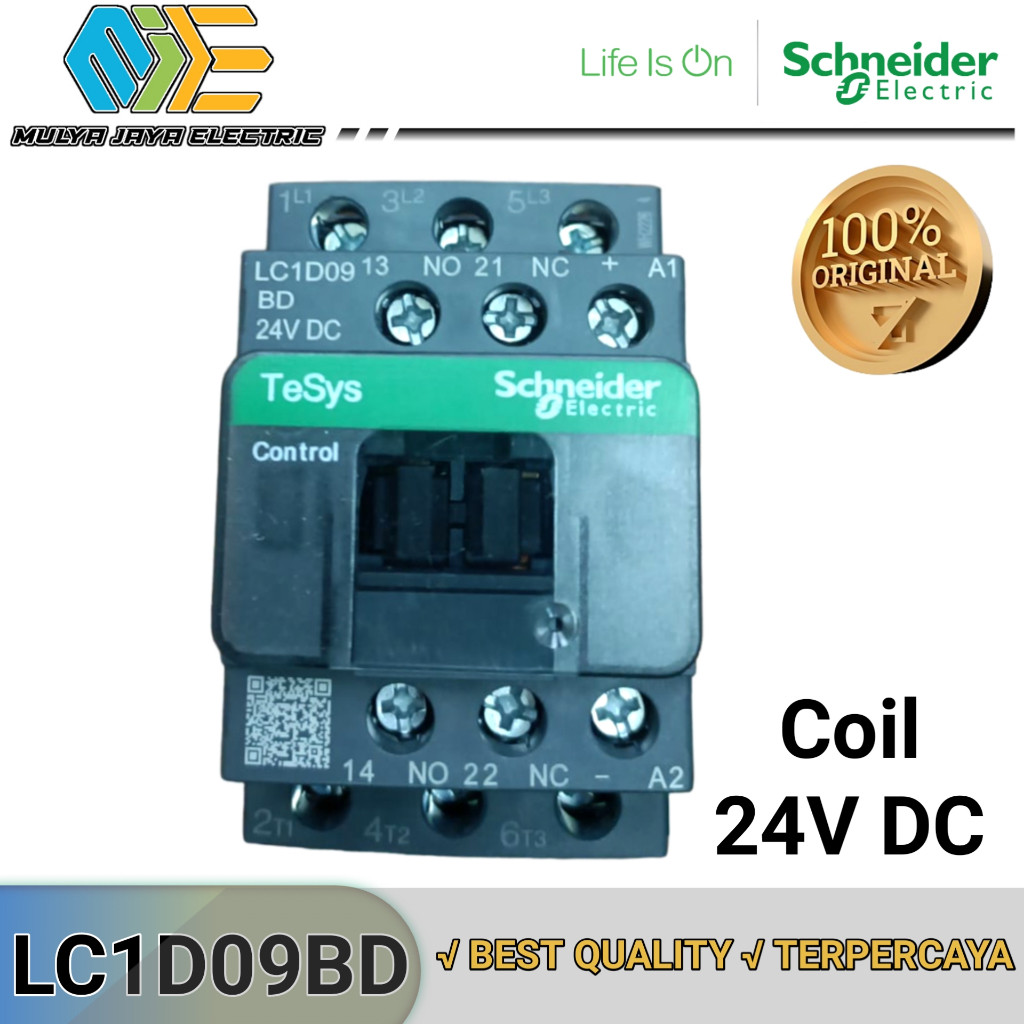 Kontaktor Schneider LC1D09BD 24V DC contaktor lc1d09 BD 24vdc coil DC-24V DC