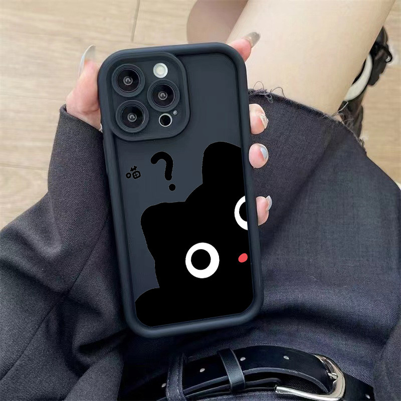 Case POCO M3 X3 PRO X5 5G Poco X3 GT Poco M3 PRO Poco X3 NFC cute black bear style soft angel eye ca