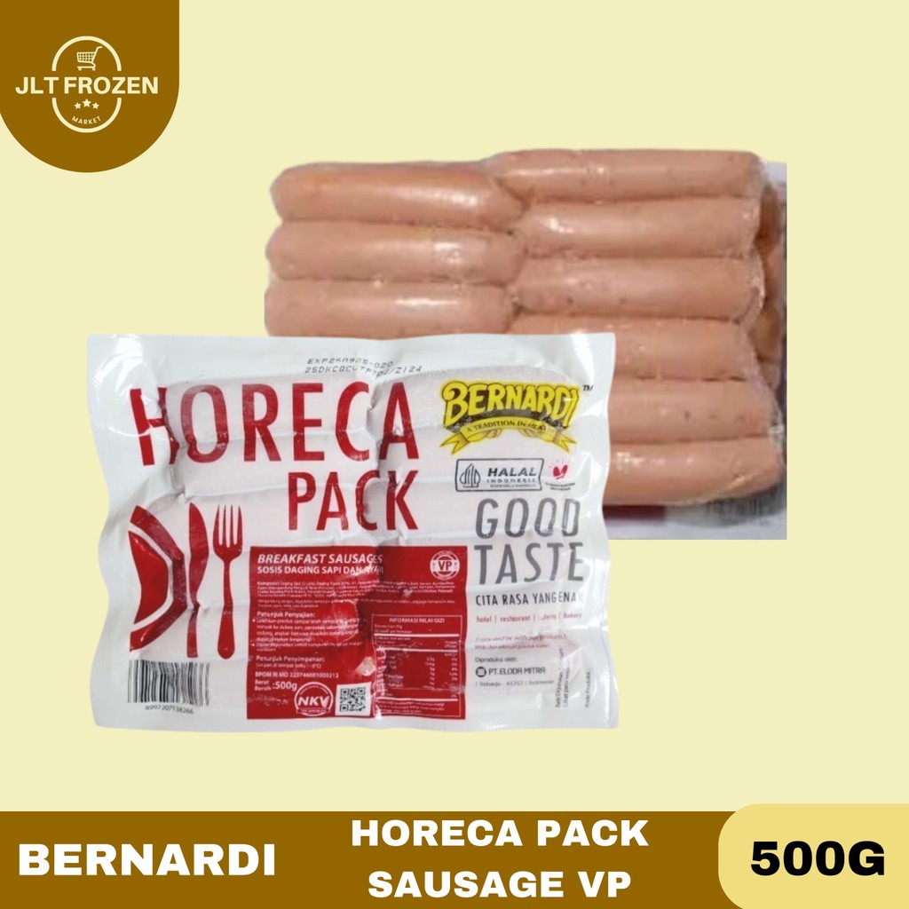 

Bernardi Horeca Pack Beef Breakfast Sausages Sosis [ VP = Tidak Perlu Dikupas ] 500G
