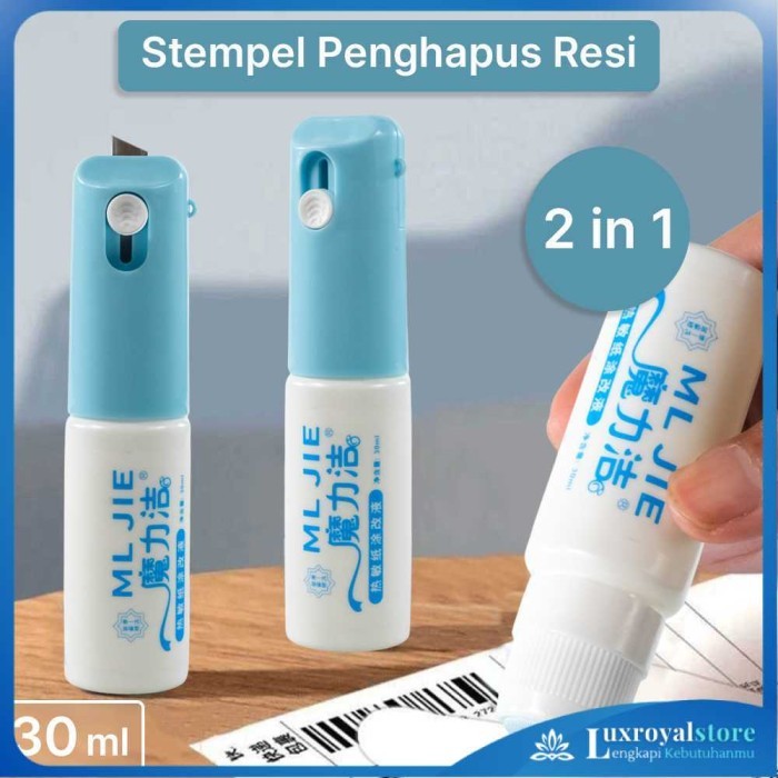 

Stempel Penghapus Resi 2in1 Cutter Pembuka Paket ML JIE - Luxroyalstore