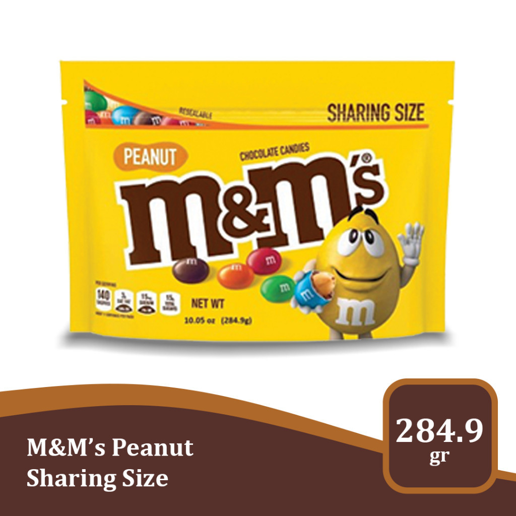 

M&M’s Peanut Sharing Size 284.9gr – Permen Cokelat Isi Kacang Lezat Import USA
