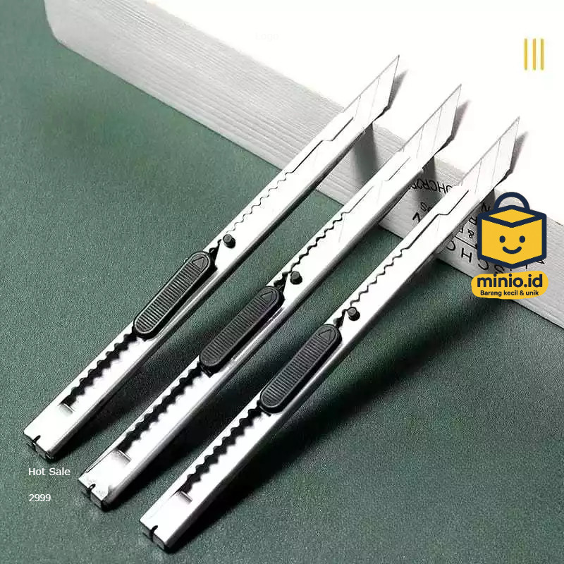 

MINIO.ID *PISAU CUTTER SILVER STAINLESS MINI KECIL PANJANG 13CM MURAH RA