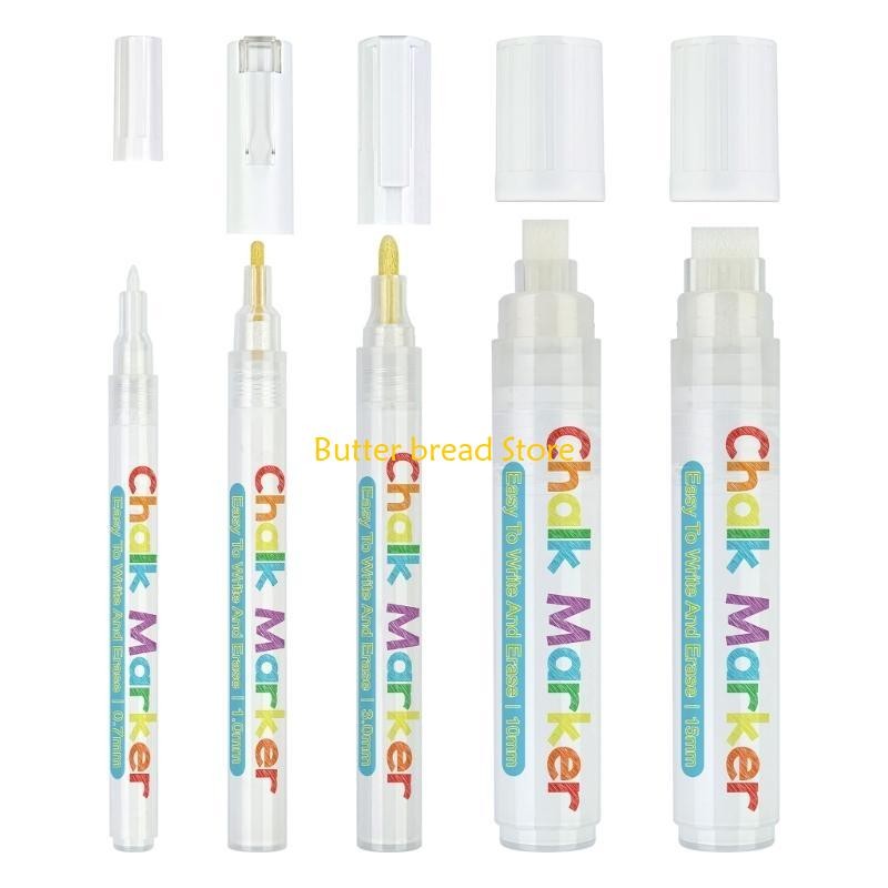 

W89C 5 Pcs Dust-Free Chalk Marker Chalkboard Markers White Liquid Chalk Markers