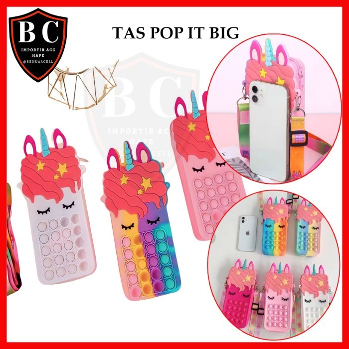 TAS POP IT BESAR SELEMPANG / TAS ANAK POP IT RUBBER JELLY SLING BAG