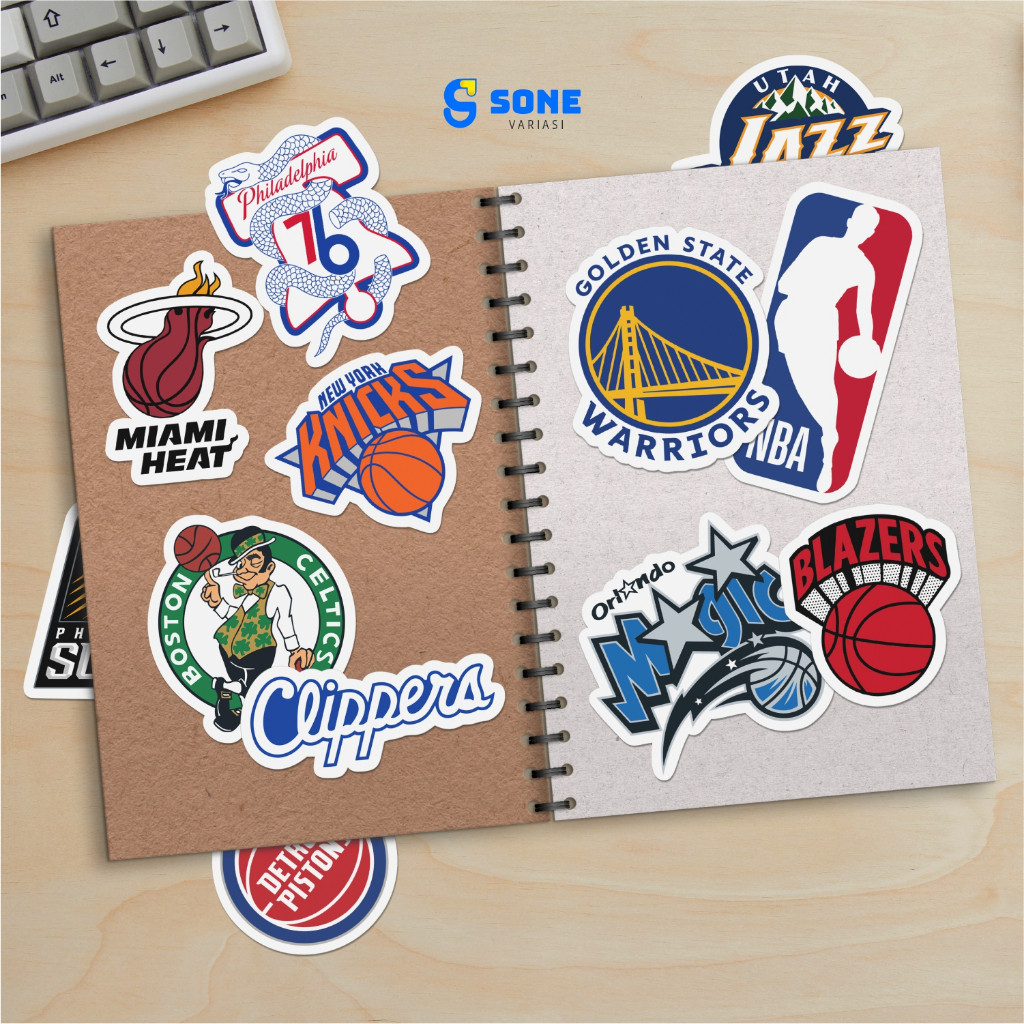 

Stiker Pack Club Basket NBA Paper Vinyl Waterproof untuk Sticker Laptop Journal Diary Notebook