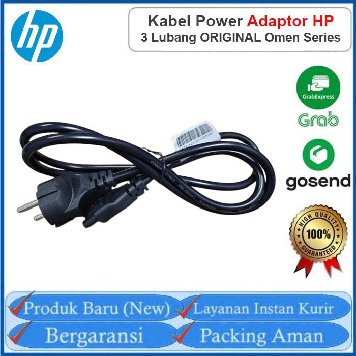 Kabel power adaptor 3 lubang laptop HP Omen 15 Omen 16 Omen 17 new ori