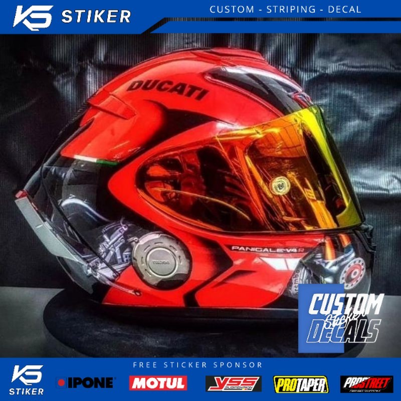 Decal Stiker Helm Fullface Universal All Type Custom Anti Gores Premium