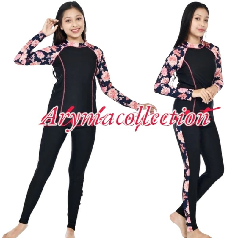piece baju renang ABG - REMAJA usia 10-15 tahun baju renang baju renang panjang 2-PIECE REMAJA