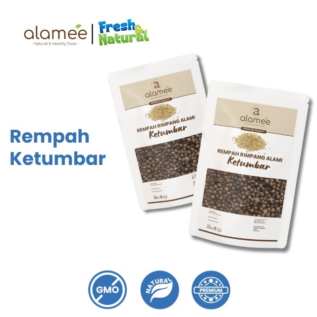 

ALAMEE Ketumbar Organik Coriander Seed Biji Rempah Rimpang Alami Bumbu Seasoning Masakan Masak 100gr fresh and natural